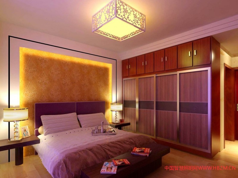 浪漫的家具照明，臥室照明