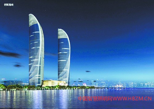 世茂海峽大廈周圍夜景改造效果圖