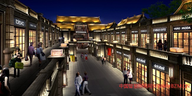 商業(yè)街景觀亮化設計的商業(yè)街又美麗又繁華