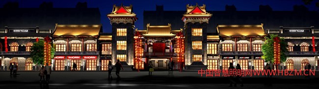 商業(yè)街景觀亮化設計的商業(yè)街又美麗又繁華