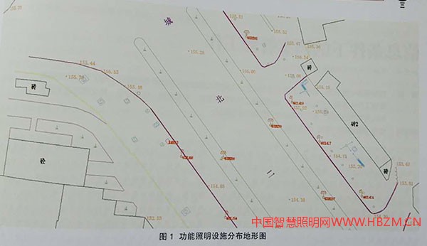 繪制桂林市照明功能設(shè)施分布地形圖