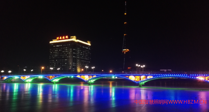張家口清園橋夜景亮化改造
