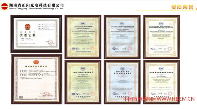 湖南正陽光電科技有限公司公司榮譽(yù)
