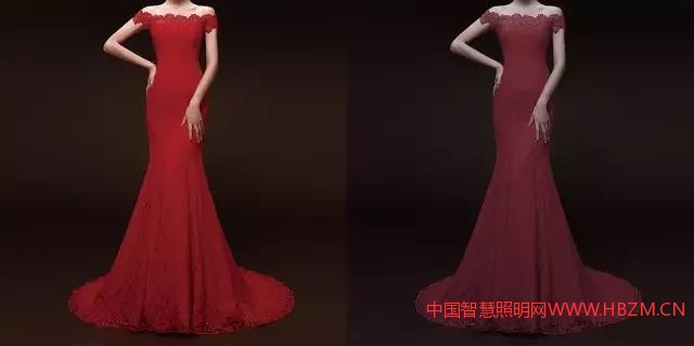 ▲ 左圖在顯色性較高的光源下拍攝，右圖在顯色性較低的燈光下拍攝