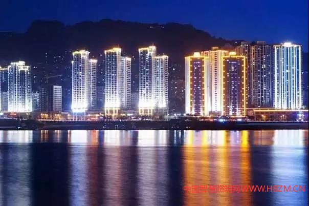 重慶萬州區(qū)濱江路核心段 城市夜景照明