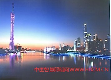 這個(gè)珠江兩岸的廣州，廣州的夜景照明，景觀照明