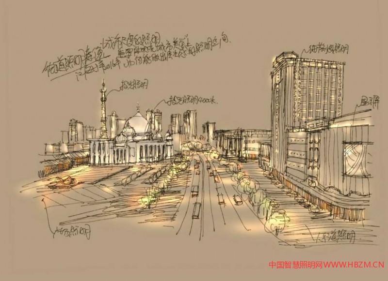 可以清晰地看到城市的縱深空間