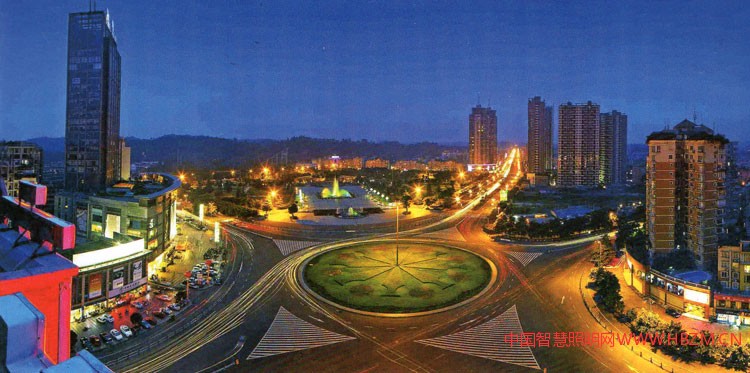 樂(lè)山市中心城區(qū)城市照明的井然有序