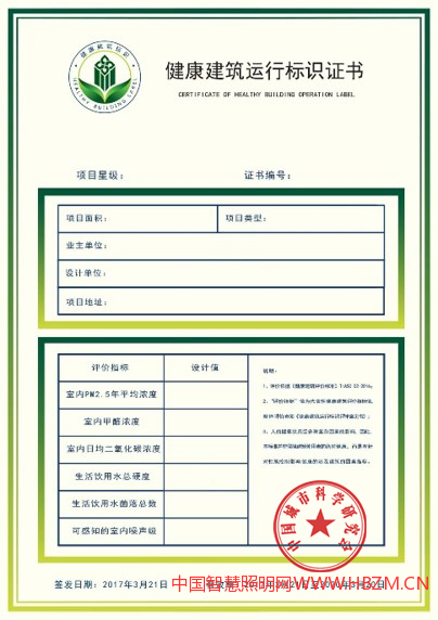 健康建筑評(píng)價(jià)標(biāo)識(shí)