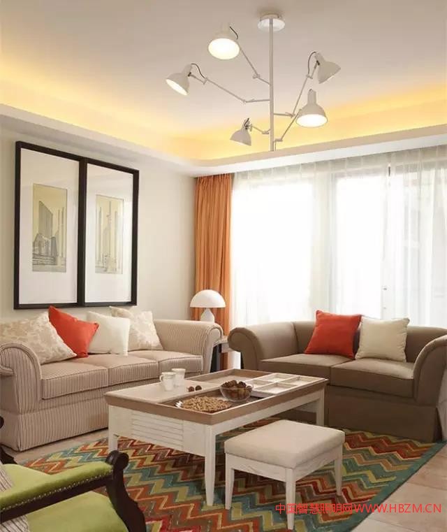 客廳燈光效果圖---中國(guó)智慧照明網(wǎng)