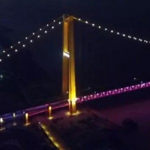 武漢楊泗港長江大橋夜景照明搶先看