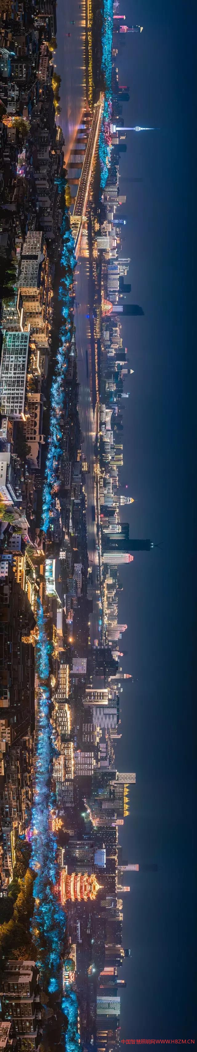 武漢的城市夜景照明和景觀照明
