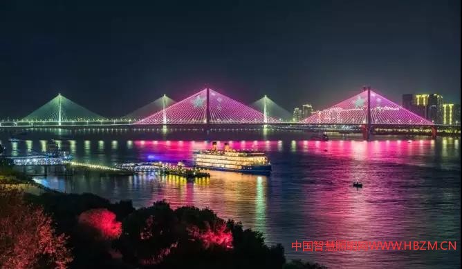 武漢的城市夜景照明和景觀照明