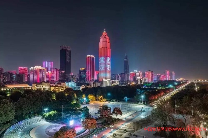 武漢的城市夜景照明和景觀照明