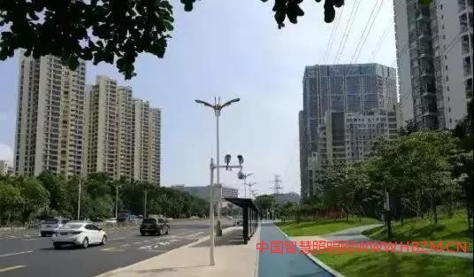 深圳首條智慧燈桿道路即將全線完工