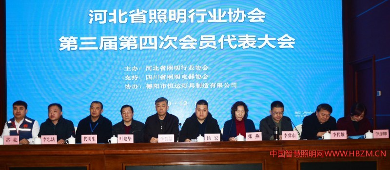 河北省照明行業(yè)協(xié)會第三屆第四次會員代表大會主席臺