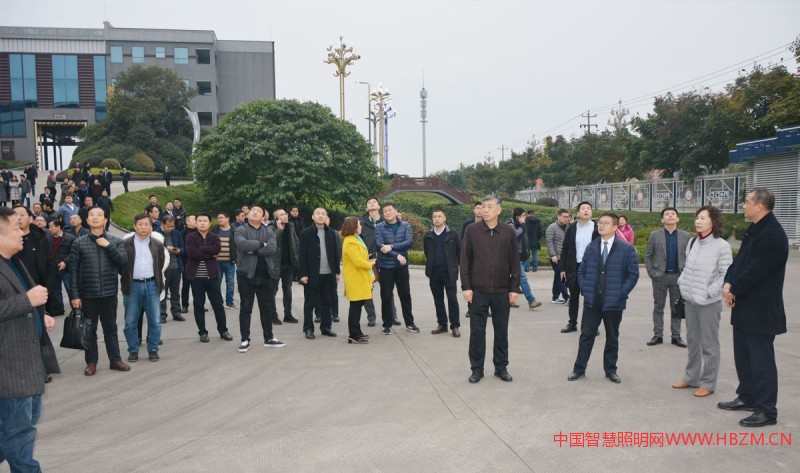 全體參會代表參觀考察了德陽市恒達(dá)燈具制造有限公司