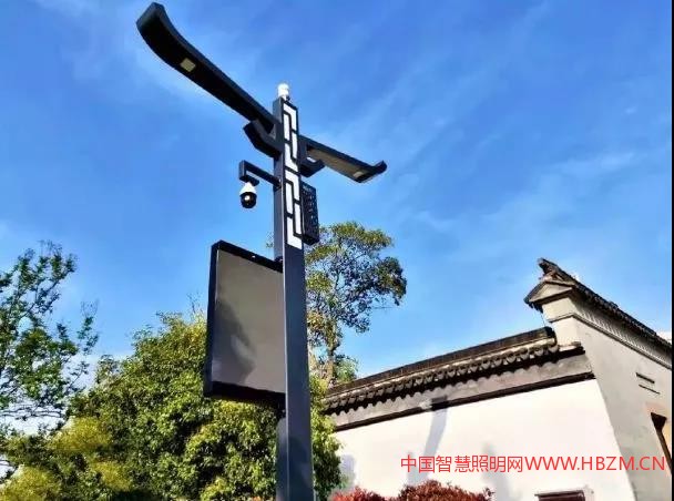 江蘇常熟市古里鐵琴銅劍樓知旅街區(qū)智慧燈桿