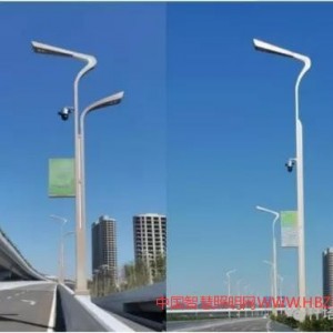 西安高鐵北站智慧燈桿亮起來了