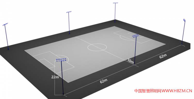 6桿照明系統(tǒng)示意圖